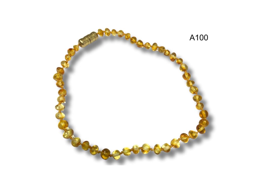 Collier ambre bébé baroque – Image 3